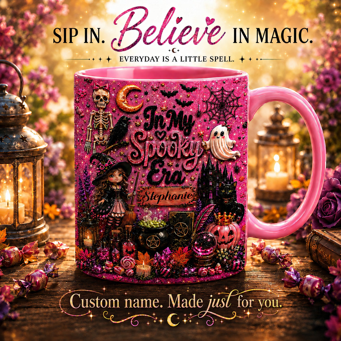 In My Spooky Era - Personalized Pink Halloween Accent Mug