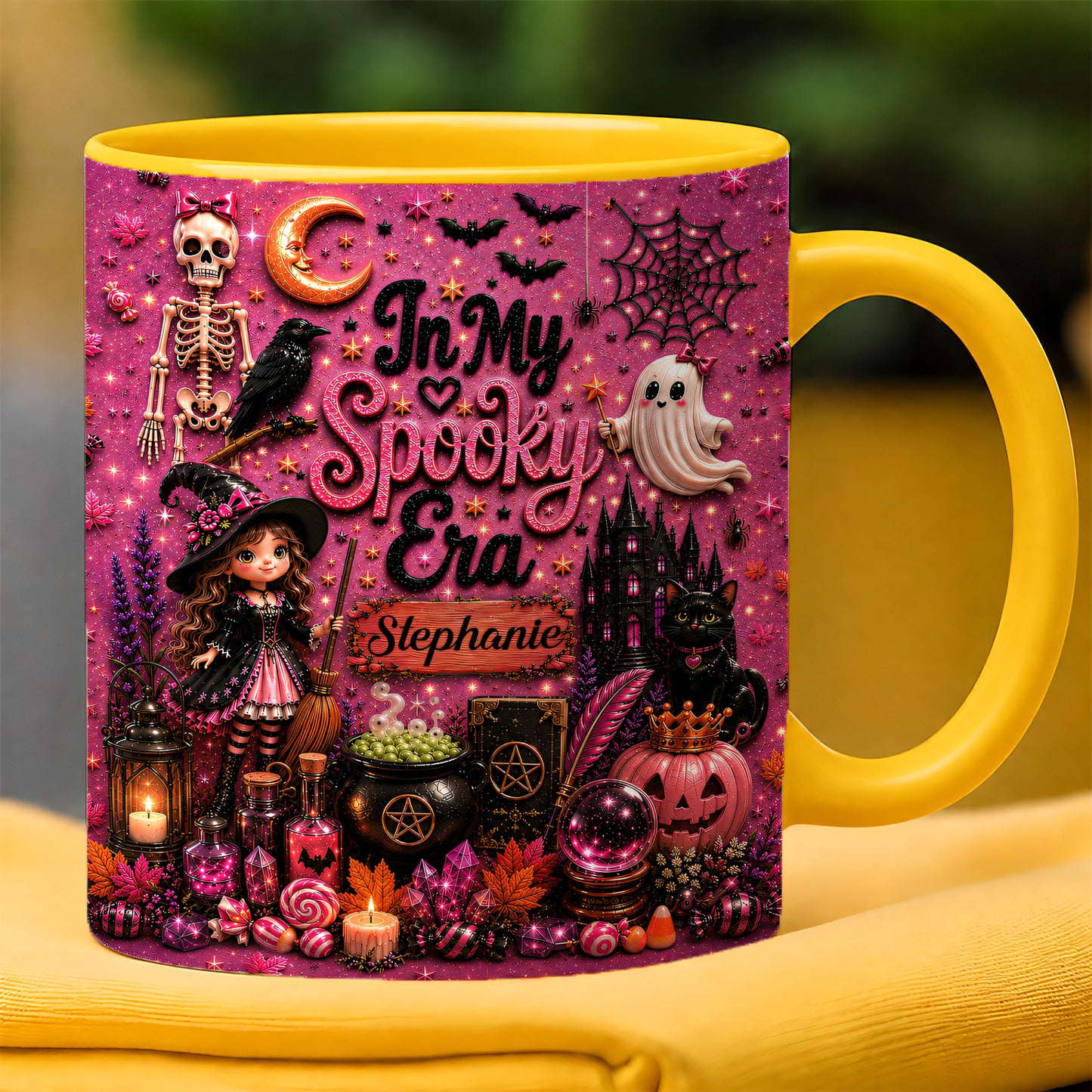 In My Spooky Era - Personalized Pink Halloween 3D Accent Mug