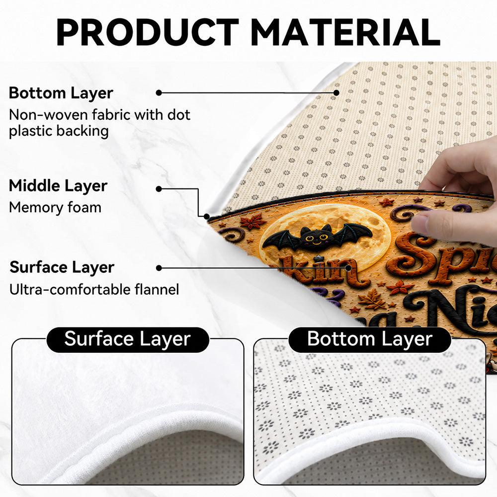 Pumpkin Spice & Everything Nice - Personalized Halloween 3D Custom Shaped Rug