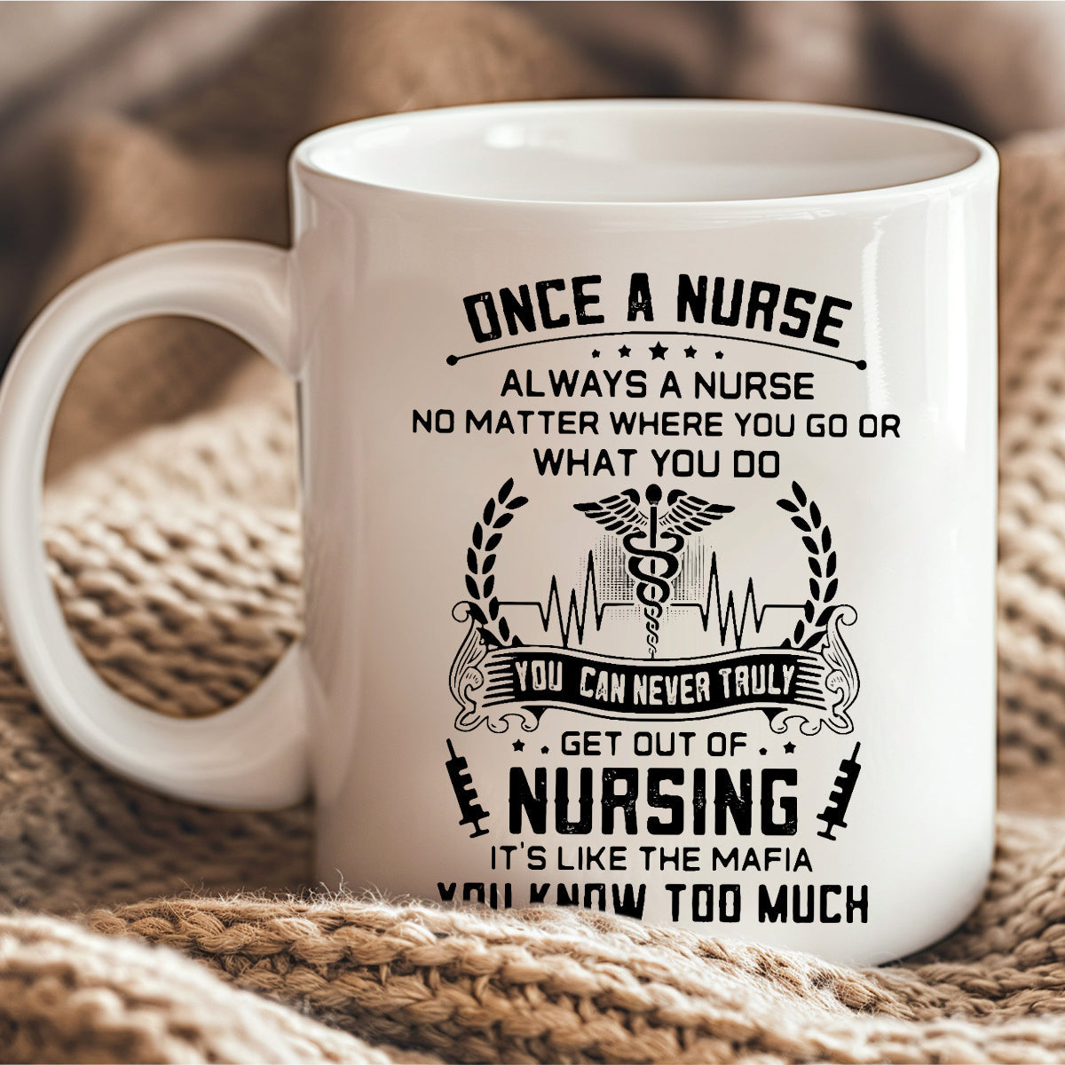 Once A Nurse Always A Nurse - Personalized Coffee Mug - Gift For Nurse