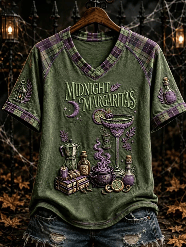 Midnight Margaritas - Halloween Witch Casual Shirt