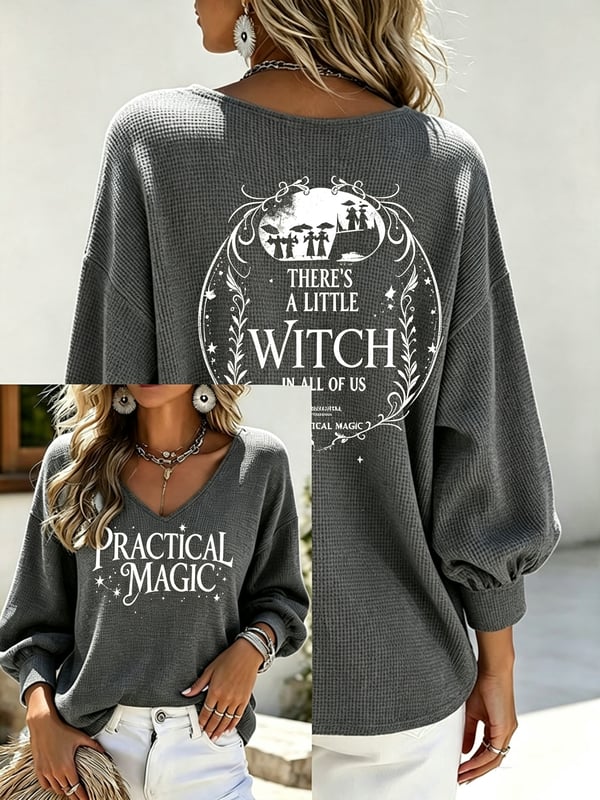 There's A Little Witchs In All Of Us - Halloween Witch Sweatshirt