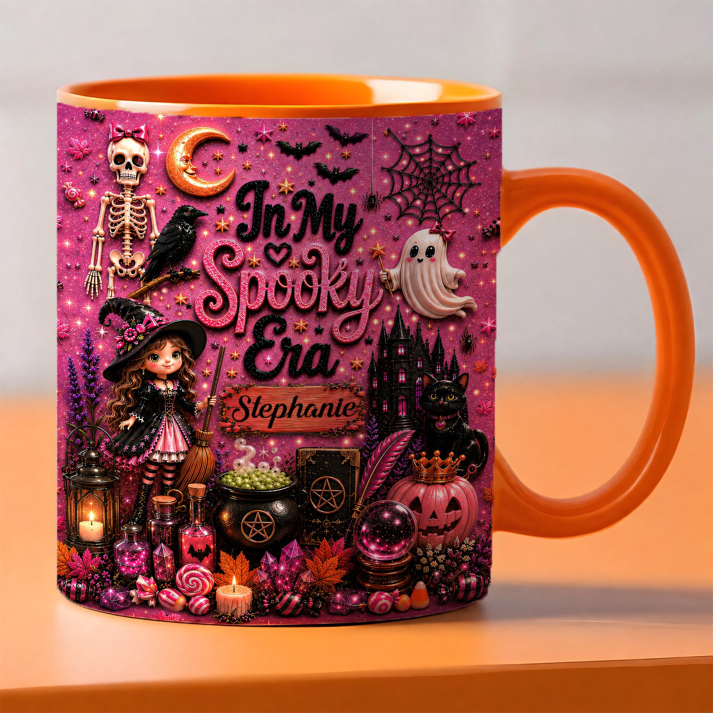 In My Spooky Era - Personalized Pink Halloween 3D Accent Mug