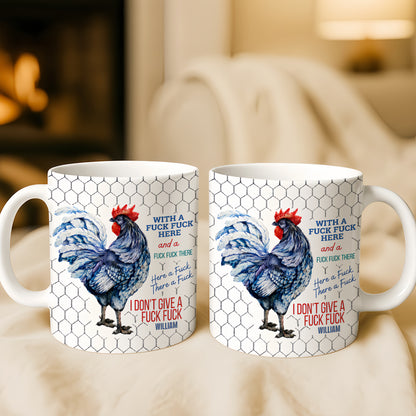 With A Fck Fck Here - Personalized Ceramic Coffee Mug