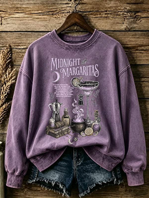 Midnight Margaritas - Halloween Witch Sweatshirt