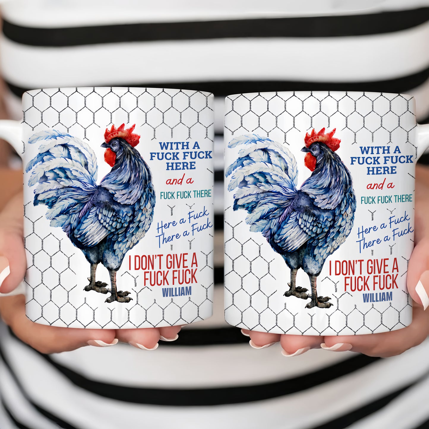 With A Fck Fck Here - Personalized Ceramic Coffee Mug