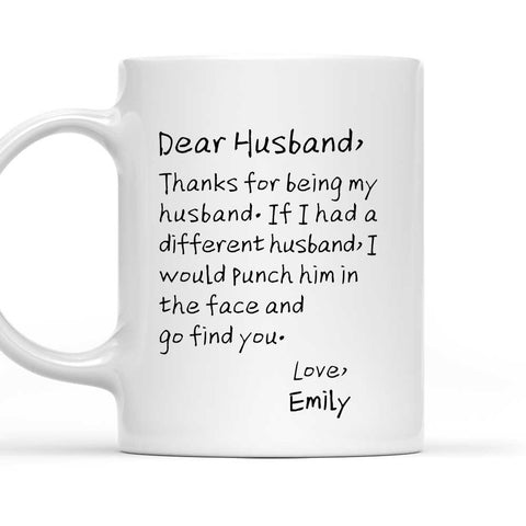Thank For Being My Husband - Personalized Coffee Mug