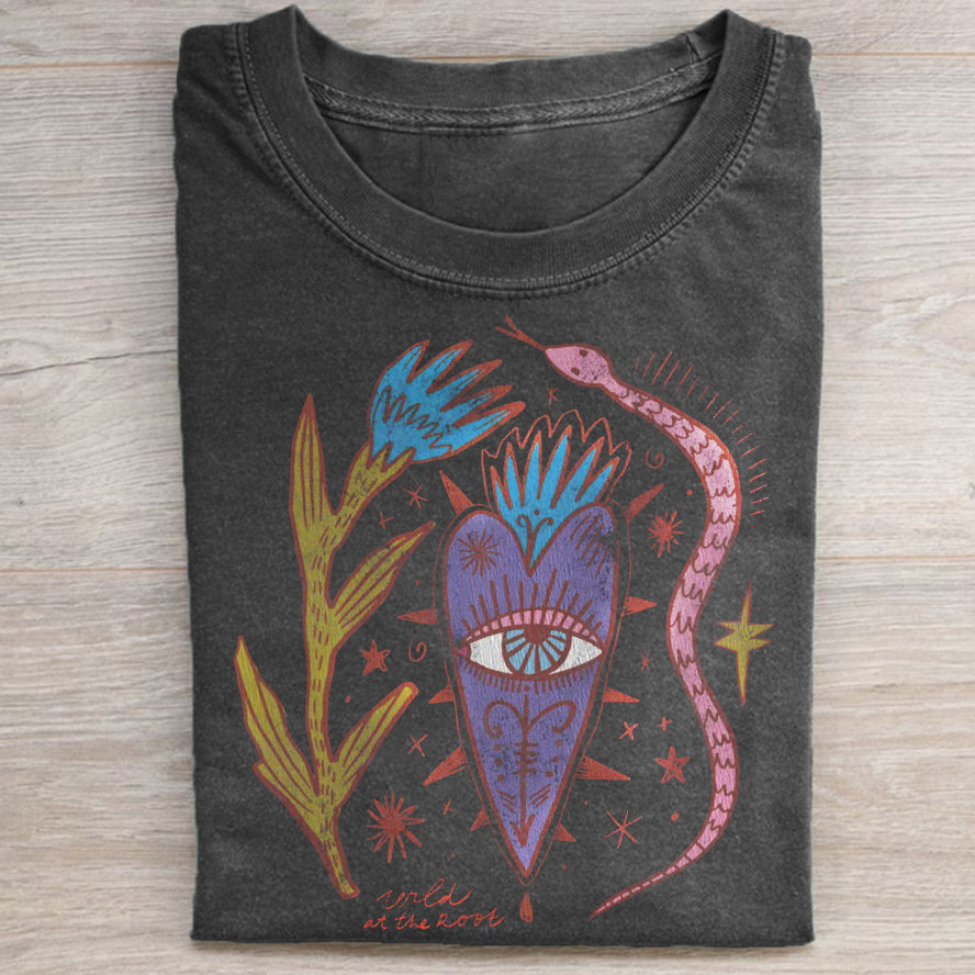 Wild at the root bohemian boho retro graphic - Halloween Shirt