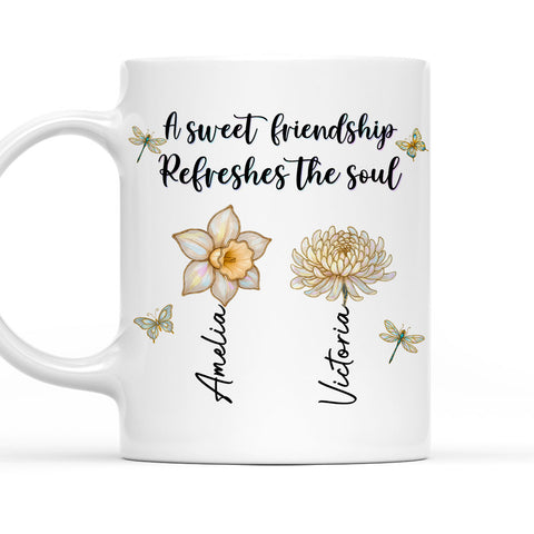 A Sweet Friendship Refresh The Soul - Personalized Coffee Mug-Myprintsy