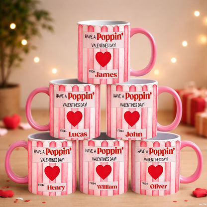 Have A Poppin' Valentines Day - Personalized Accent Mug
