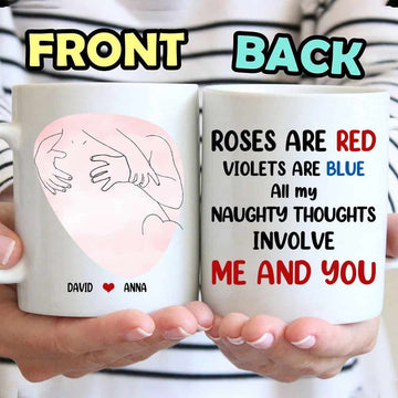 All My Naughty Thoughts Involve Me And You Custom Mug - Personalized Coffee Mug - Gift For Couple-Myprintsy