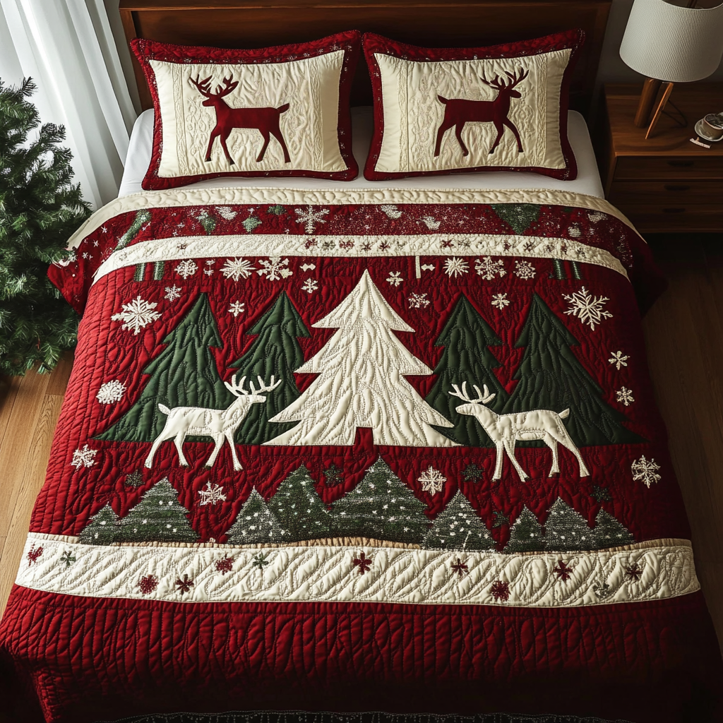 Alpine Cheer -Piece Quilted Bedding Set VH VTQ-Myprintsy