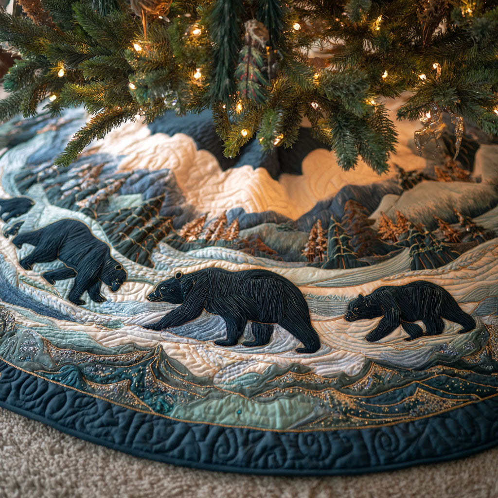 Alpine Crossing Christmas Quilted Tree Skirt-Myprintsy