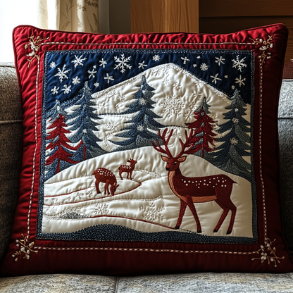 Alpine Deer Quilted Pillow Case VH VTQ-Myprintsy