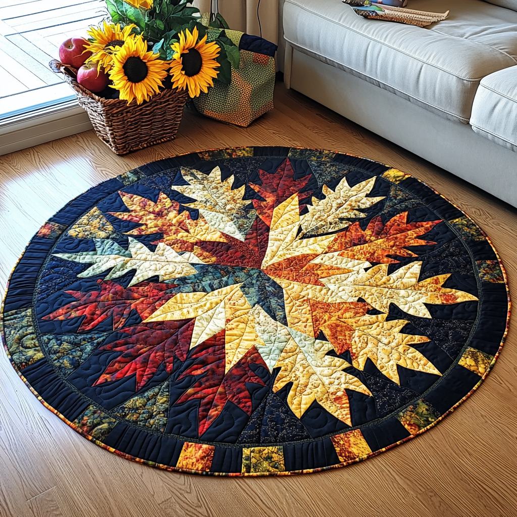 Amber Breeze Quilted Round Mat VTQ-Myprintsy