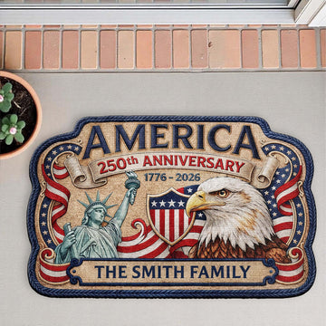 America 250th Anniversary - Personalized Doormat - Gift For Family-Myprintsy