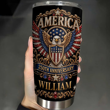 America 250th Anniversary - Personalized Tumbler Cup-Myprintsy