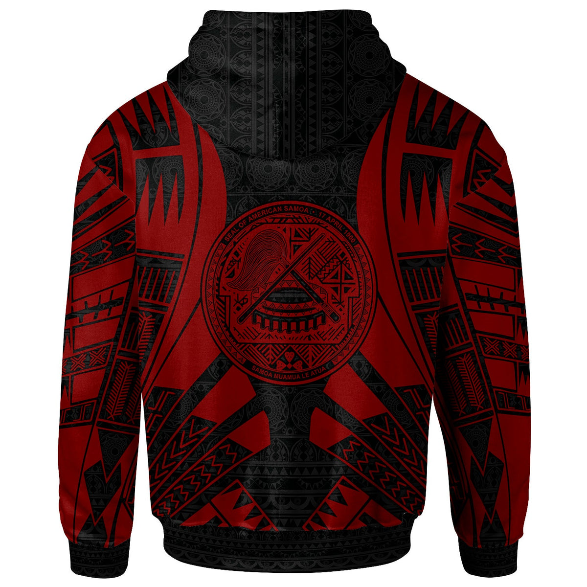American Samoa All Over Hoodie - Tattoo Red Version-Myprintsy