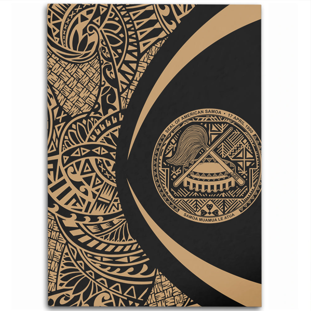 American Samoa Area Rug Lauhala Gold Circle Style-Myprintsy