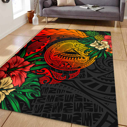 American Samoa Area Rug Polynesian Coat Of Arms Tropical-Myprintsy