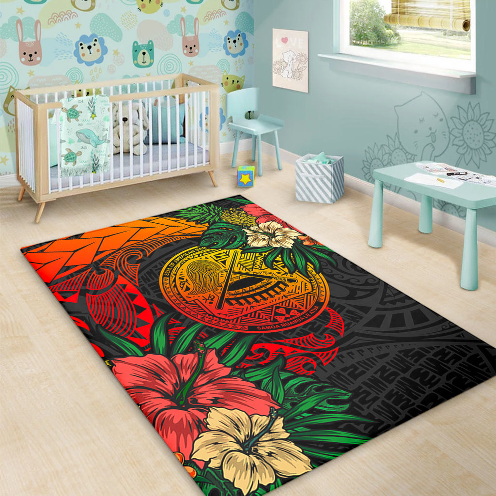 American Samoa Area Rug Polynesian Coat Of Arms Tropical-Myprintsy