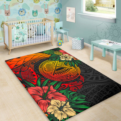 American Samoa Area Rug Polynesian Coat Of Arms Tropical-Myprintsy
