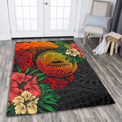 American Samoa Area Rug Polynesian Coat Of Arms Tropical-Myprintsy