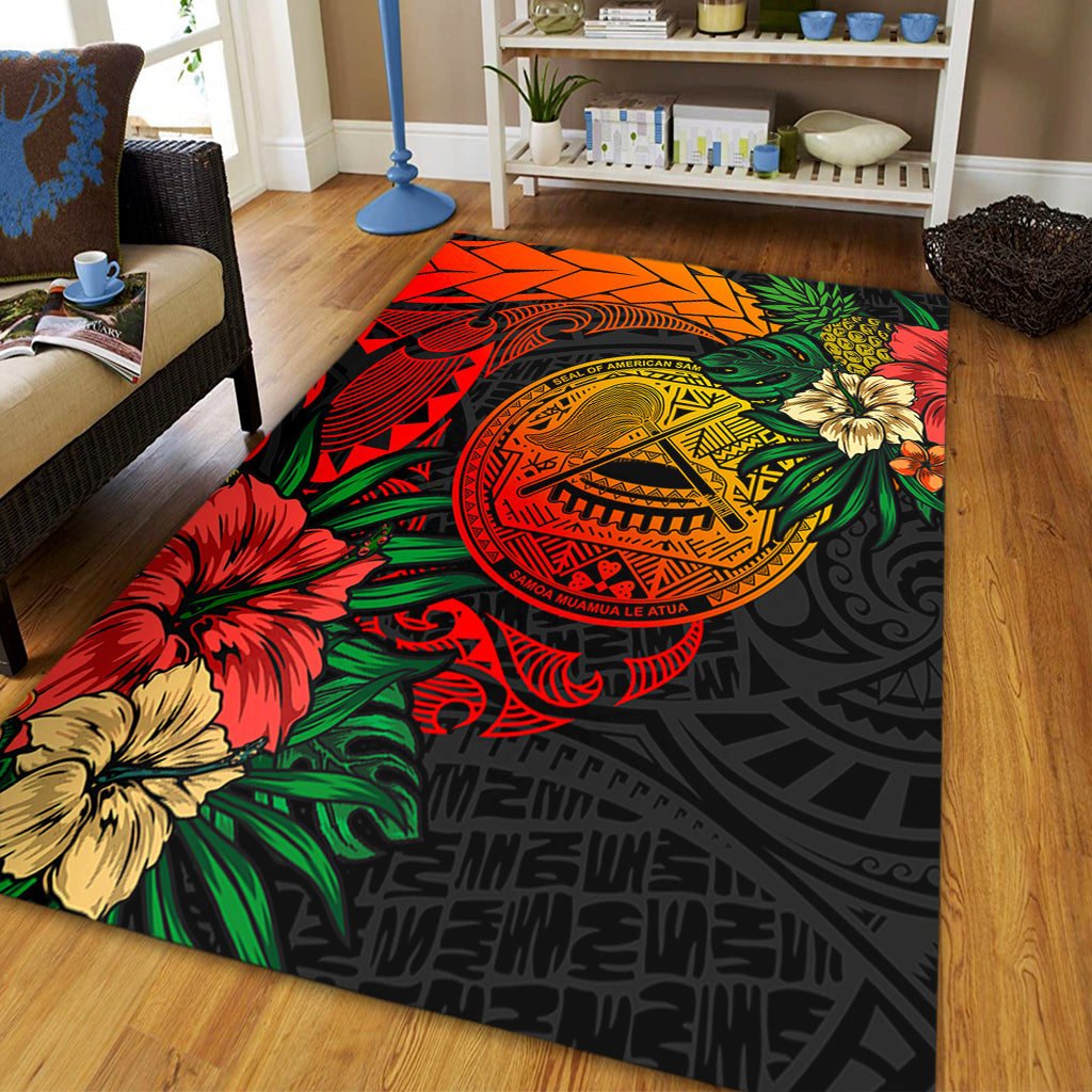 American Samoa Area Rug Polynesian Coat Of Arms Tropical-Myprintsy