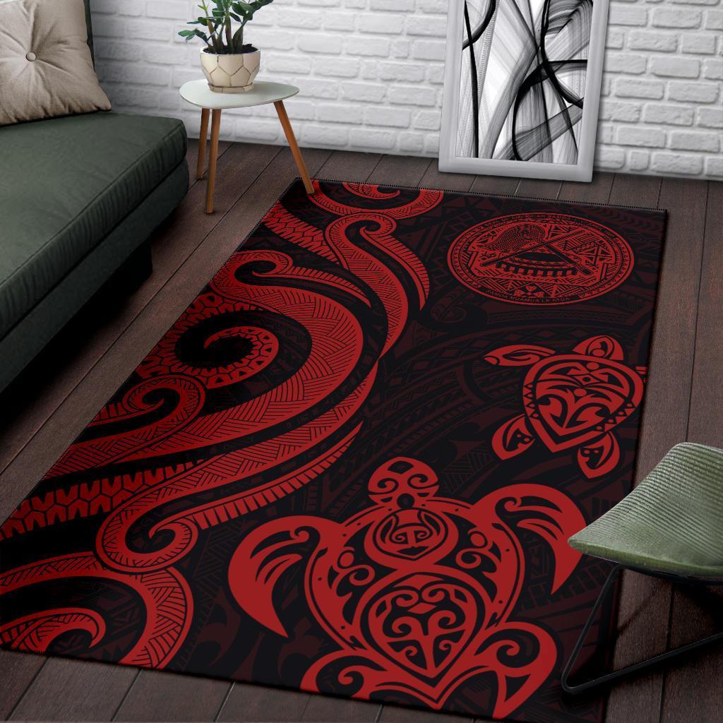 American Samoa Area Rug - Red Tentacle Turtle-Myprintsy