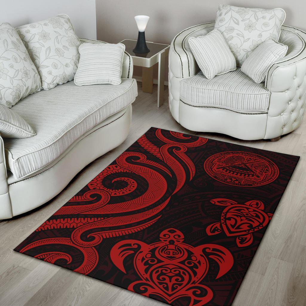 American Samoa Area Rug - Red Tentacle Turtle-Myprintsy