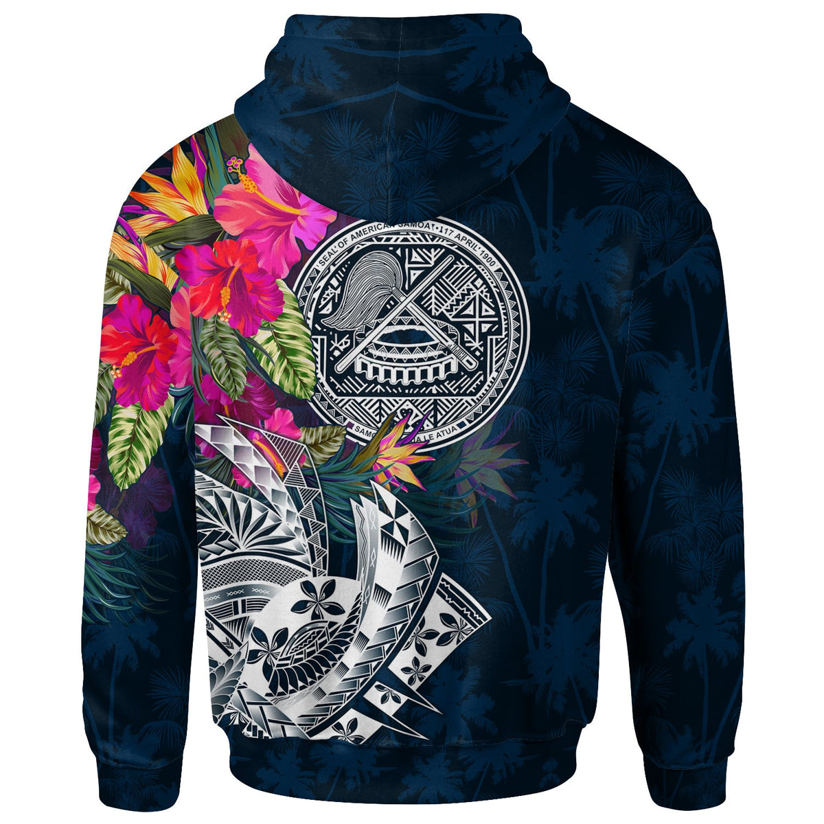 American Samoa Custom Personalised Hoodie - Summer Vibes-Myprintsy