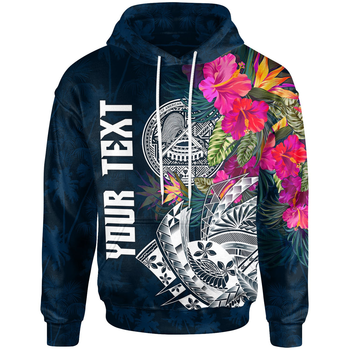 American Samoa Custom Personalised Hoodie - Summer Vibes-Myprintsy