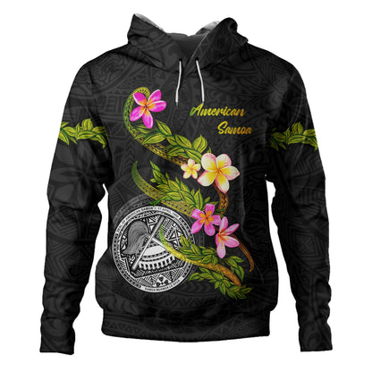 American Samoa Hoodie Custom Plumeria Tribal-Myprintsy