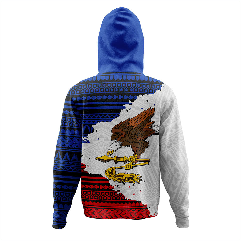 American Samoa Hoodie Eagles Flag Grunge Style-Myprintsy