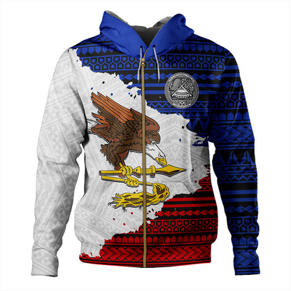 American Samoa Hoodie Eagles Flag Grunge Style-Myprintsy