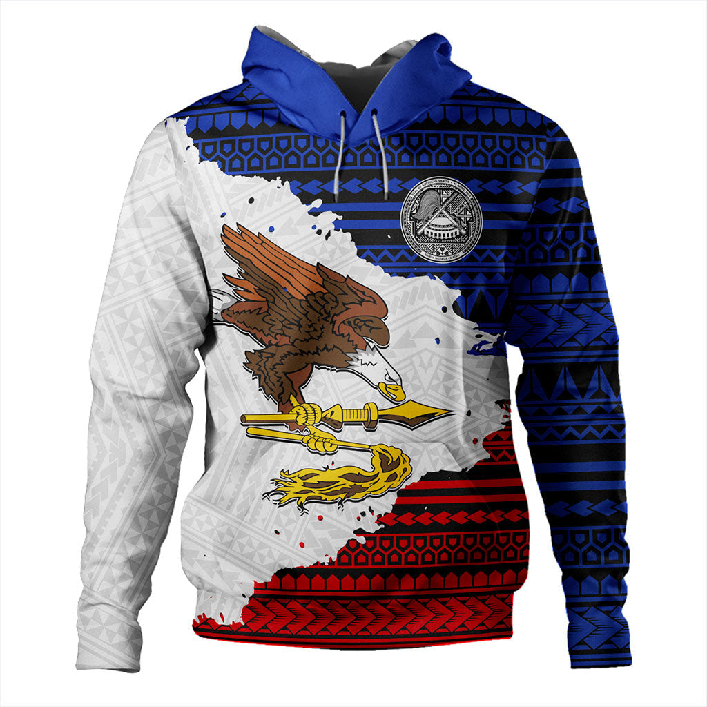 American Samoa Hoodie Eagles Flag Grunge Style-Myprintsy