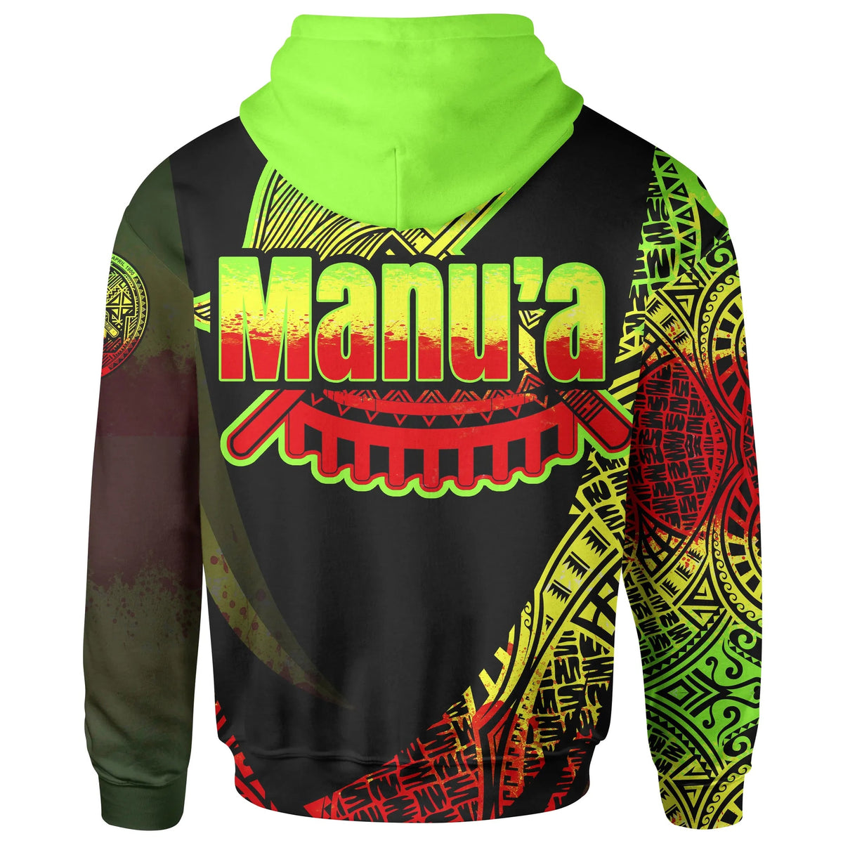 American Samoa Hoodie - Manu'a Ta'u Polynesian Reggae Patterns Sport Style-Myprintsy