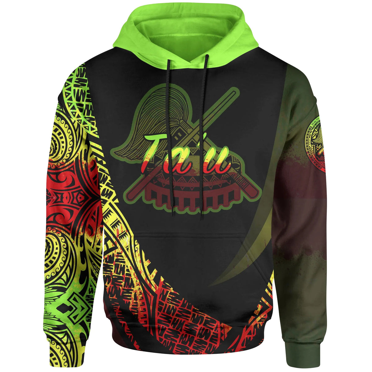 American Samoa Hoodie - Manu'a Ta'u Polynesian Reggae Patterns Sport Style-Myprintsy