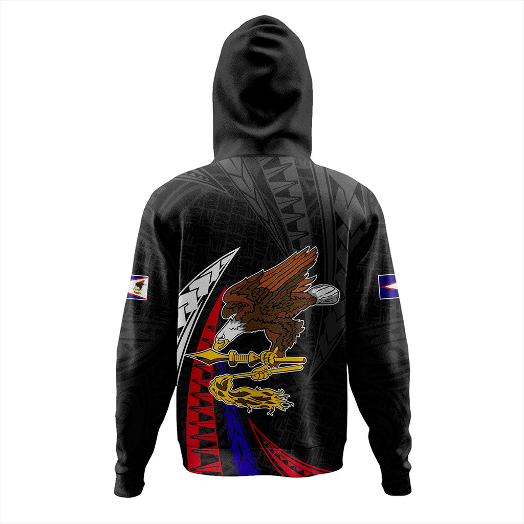 American Samoa Hoodie Polynesia Tribal Wave-Myprintsy