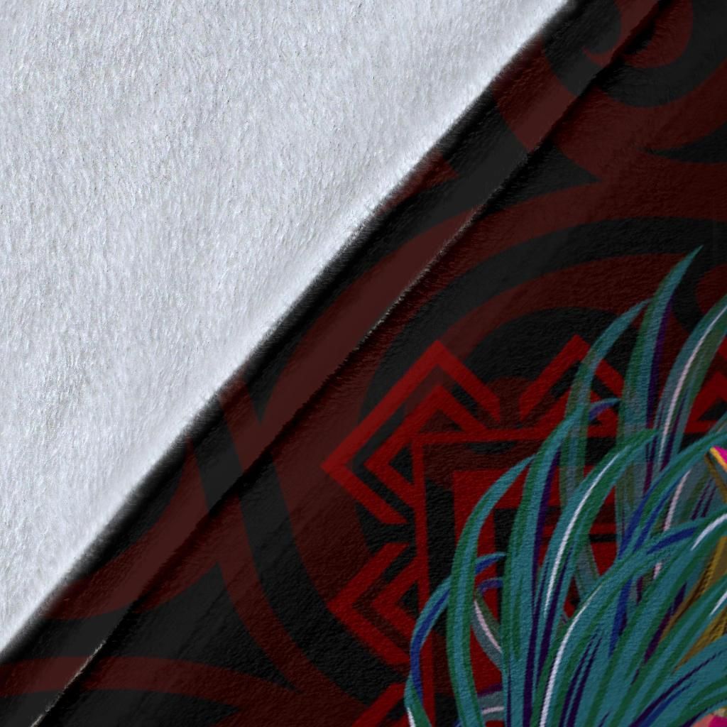 American Samoa Personalised Premium Blanket - Coat Of Arm With Polynesian Patterns-Myprintsy