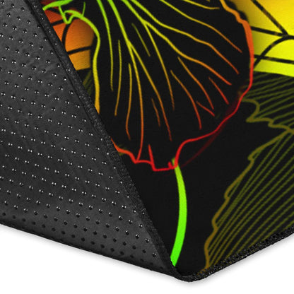American Samoa Polynesian Area Rugs - Turtle With Blooming Hibiscus Reggae-Myprintsy