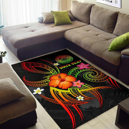 American Samoa Polynesian Personalised Area Rug - Legend of American Samoa (Reggae)-Myprintsy
