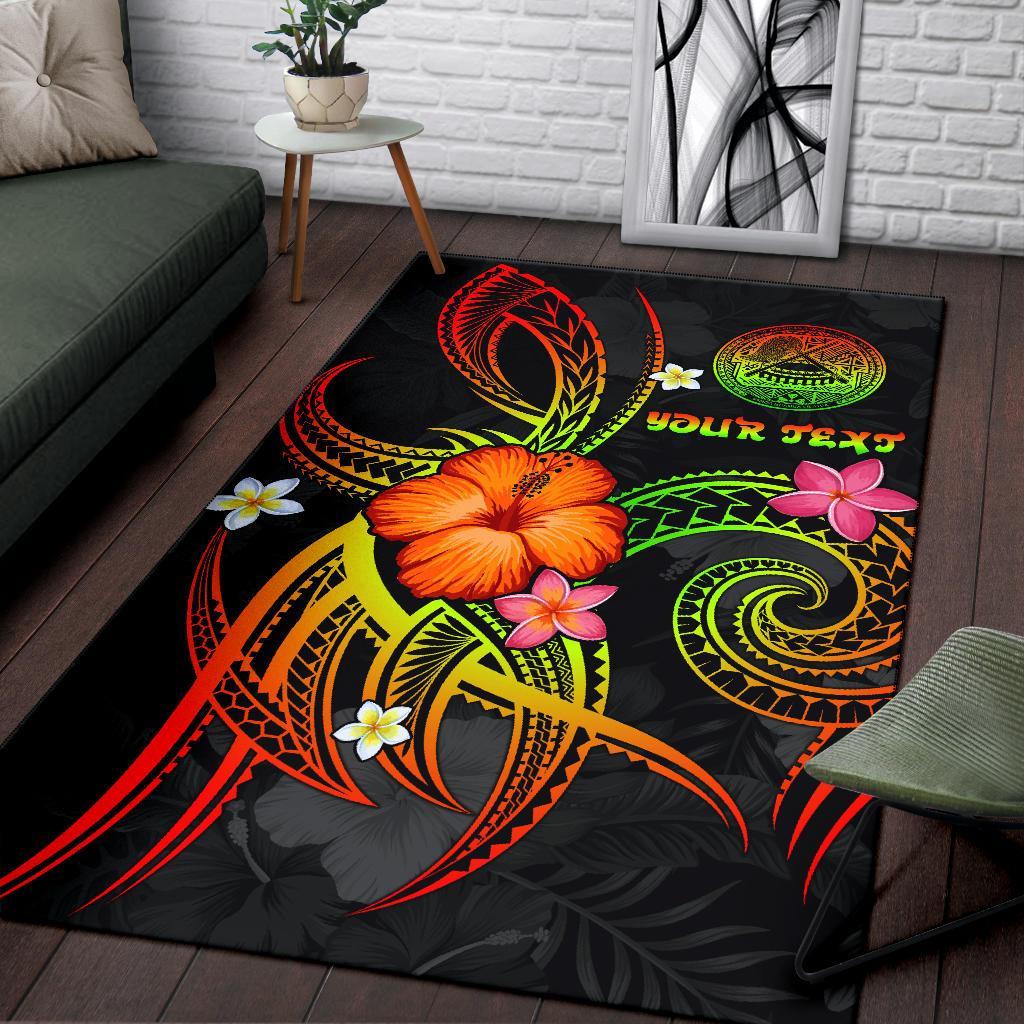 American Samoa Polynesian Personalised Area Rug - Legend of American Samoa (Reggae)-Myprintsy