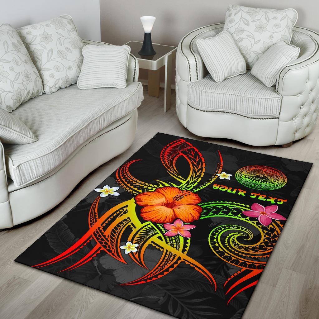 American Samoa Polynesian Personalised Area Rug - Legend of American Samoa (Reggae)-Myprintsy