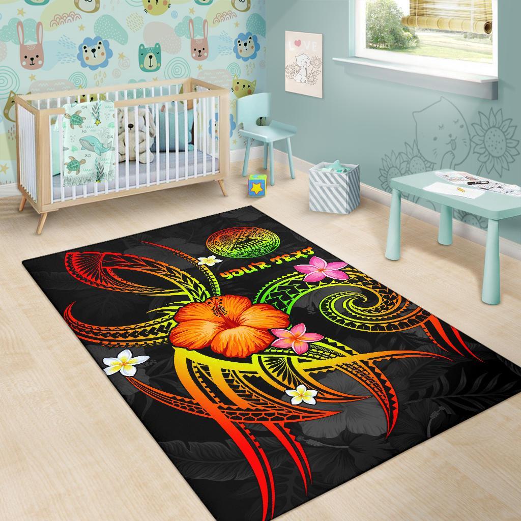 American Samoa Polynesian Personalised Area Rug - Legend of American Samoa (Reggae)-Myprintsy