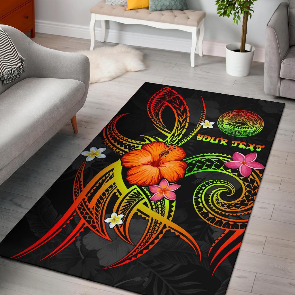 American Samoa Polynesian Personalised Area Rug - Legend of American Samoa (Reggae)-Myprintsy