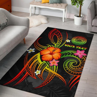 American Samoa Polynesian Personalised Area Rug - Legend of American Samoa (Reggae)-Myprintsy