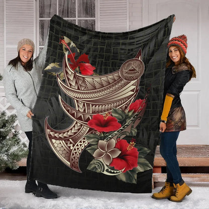American Samoa Premium Blanket - Polynesian Tribal Vintage Style-Myprintsy