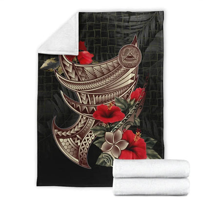 American Samoa Premium Blanket - Polynesian Tribal Vintage Style-Myprintsy