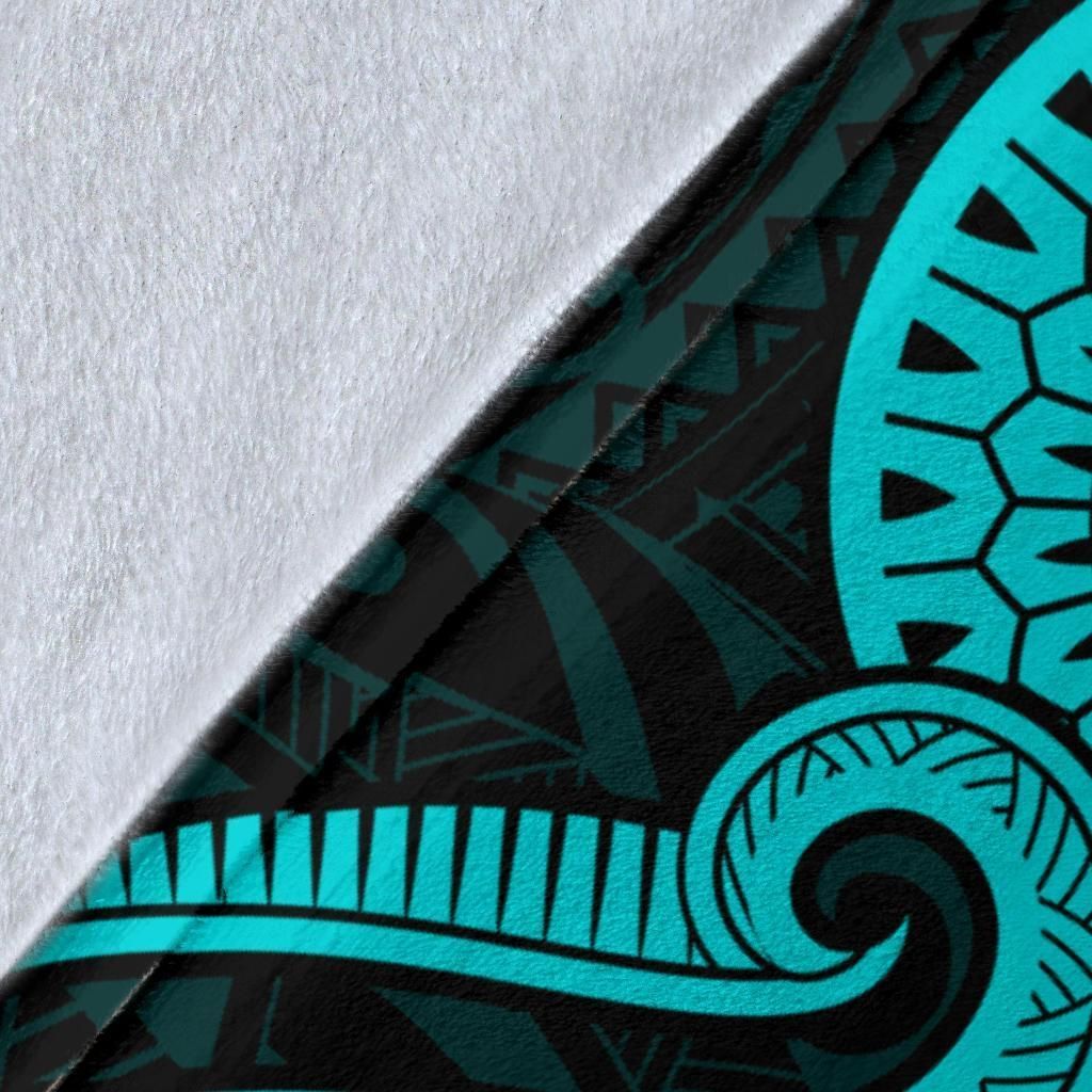American Samoa Premium Blanket - Turquoise Tentacle Turtle-Myprintsy